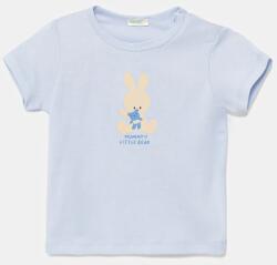 Benetton baba pamut póló 3I1XA1067 - kék 56 - answear - 3 090 Ft