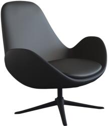 Flexlux GHOST LOW fekete bőr lounge fotel (FX-10013000960060)