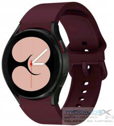 Samsung Galaxy Watch 4 / 5 / 5 Pro / 6 / 7 / FE (40 / 44 / 45mm) / Watch 4 Classic / 6 Classic (42 / 43 / 46mm), szilikon pótszíj, állítható, TP IconBand, bordó - mobil-box