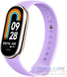 Xiaomi Mi Smart Band 8 / 9, szilikon pótszíj, állítható, TP IconBand, lila - mobil-box