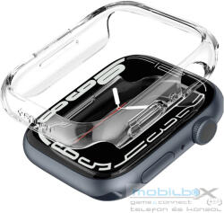 Apple Watch 7 (45mm), Műanyag védőkeret, szíj nélkül, Spigen Thin Fit, átlátszó - mobil-box