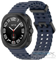 Samsung Galaxy Watch Ultra (47mm) SM-L705, szilikon pótszíj, állítható, hullámos kialakítás, TP IconBand Pro, sötétkék - mobil-box