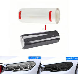  Napfényre sötétedő lámpafólia 100x40cm áttetsző-füst fekete (230FK)