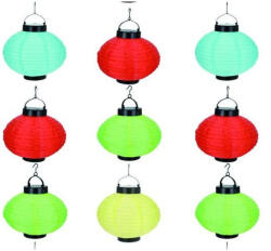 Napelemes lampion, 20 cm-es átmérőjű, LED-es, 4 féle szín, 1 db (93733-8066725)