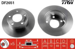 TRW féktárcsa TRW DF2651 for AUDI, VW, SKODA, SEAT (DF2651)