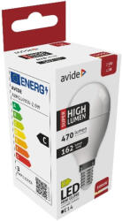Avide LED gömb Mini G45 2.9W E14 meleg fehér 3000K Super High Lumen (ABMG14WW-2.9W)
