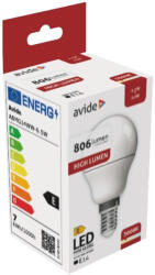 Avide LED gömb Mini G45 6.5W E14 meleg fehér 3000K (ABMG14WW-6.5W)
