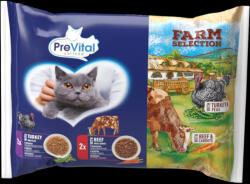 PreVital Marha + Pulyka szószban Alutasakos macskaeledel 4x85g