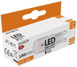 Avide LED 2.5W G9 természetes fehér 4000K fekvő (ABG9NW-2.5W-B)