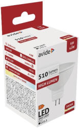Avide LED Spot ALU+plastic 6W GU5.3 12V meleg fehér 3000K (ABGU5.3WW-6W-AP-12V)