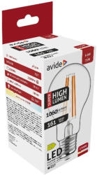 Avide LED Filament gömb 6.6W E27 A60 meleg fehér 2700K Super High Lumen (ABLFG27WW-6.6W-SHL)
