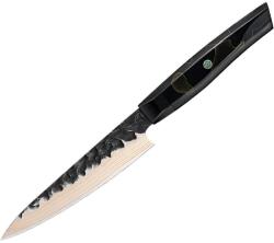 HARAHU Cuțit de bucătărie damasc ZA-37580 - Utility / Negru / Maro KP37580