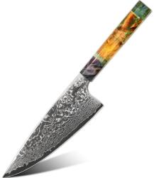  Yorokobi damaszk konyhakés-Fat Gyuto/Multiszínű