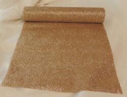  glitteres dekoranyag (28 cm * 5 m), arany-014
