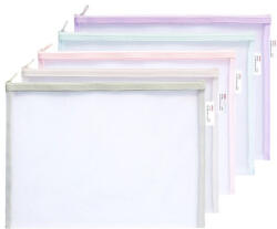 Deli Irattasak DELI Colorful A/4 cipzáras szövet éllel vegyes pasztell színekben (DEF282) - papir-bolt