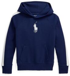 Ralph Lauren gyerek melegítőfelső pamutból sötétkék, sima, kapucnis, 313957348002 - sötétkék 130-134