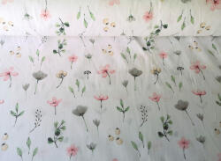  Pamutvászon textil / színes apró szolid virág mintás - 160 cm széles