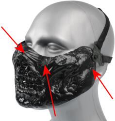 Poizen Industries mască POIZEN INDUSTRIES - Zombie - Black - DETERIORAT - MY1190