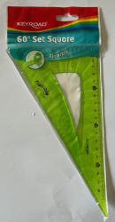 Keyroad Vonalzó háromszög 60° 18 cm flexibilis Keyroad SÉRÜLT CSOMAGOLÁSÚ (971102)