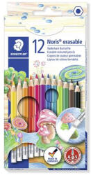 STAEDTLER Színes ceruza készlet radírral, hatszögletű, STAEDTLER " Noris Club" , 12 különböző szín