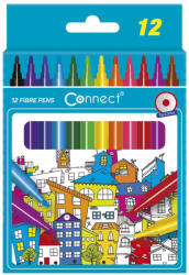 Connect Rostirón, filctoll készlet, Connect kerek test, 12 klf. szín (C-305596) - toptoner