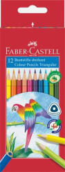 Faber-Castell Színes ceruza készlet, háromszögletű, FABER-CASTELL " Papagáj" , 12 különböző szín