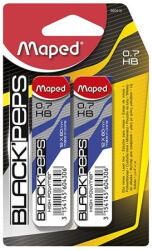 Maped Grafitbél, 0, 7 mm, HB, 2x12 szálas, MAPED " Black Peps"