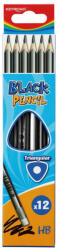 Keyroad Grafitceruza HB, radíros, háromszögletű 12 db/bliszter Keyroad Black
