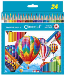 Connect Színes ceruza készlet, hatszögletű Connect 24 klf. szín (C-105550) - toptoner