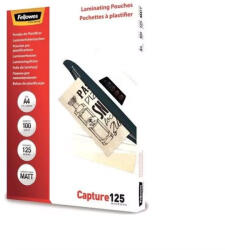 Fellowes Lamináló fólia, A4, 125 mikron, matt, 100 db/doboz, Fellowes® - toptoner
