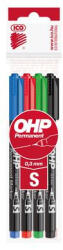 ICO Alkoholos marker készlet, OHP, 0, 3 mm, S, ICO, 4 különböző szín - toptoner