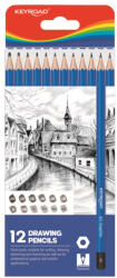 Keyroad Grafitceruza, 12 különböző keménységben, hatszögletű 12 db/bliszter Keyroad - toptoner