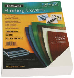 Fellowes Hátlap, A4, 250 g, fényes 100 db/csomag, Fellowes® ChromoLux, fehér - toptoner
