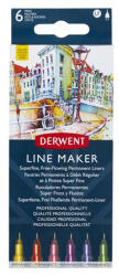 Derwent Tűfilc készlet, 0, 3 mm, DERWENT " Line Marker" , 6 különböző szín