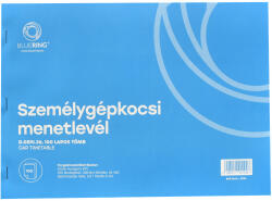 Bluering Személygépkocsi menetlevél 100lap, os A4, fekvő személygépkocsi D. GEPJ. 36 Bluering® (DGEPJ36) - toptoner