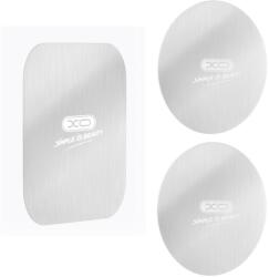 XO Y2 fémlemez szett mágneses autós tartóhoz, 3 db - Ezüst