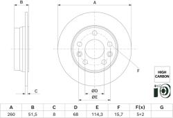 Bosch Disc frana BOSCH 0 986 479 H61 (0 986 479 H61) - fixbox