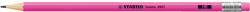 STABILO Grafitceruza HB, radíros, neon pink test Stabilo Swano (4907/HB-56) - toptoner