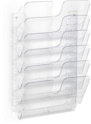 Esselte Prospektustartó, fali, fekvő, A4, DURABLE " FLEXIPLUS 6" , áttetsző