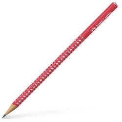Faber-Castell Grafitceruza, B, háromszögletű, FABER-CASTELL " Sparkle" , cukornád piros