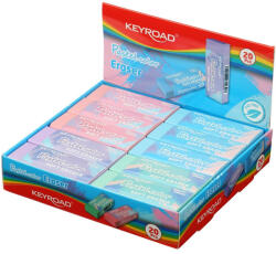 Keyroad Radír, PVC mentes 20 db/display Keyroad Pastel Color vegyes színek