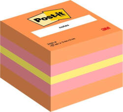 3M Öntapadó jegyzettömb, 51x51 mm, 400 lap, 3M POSTIT, pink - toptoner