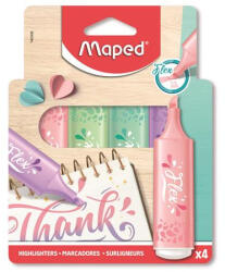 Maped Szövegkiemelő készlet, 1-5 mm, MAPED " Fluo Peps Flex Pastel" , pasztell szín, vegyes készletek