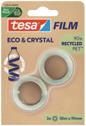 tesa Ragasztószalag 19mmx10m irodai átlátszó újrahasznosított Tesa Eco & Crystal 2db/bliszter (59035-00000-00) - toptoner