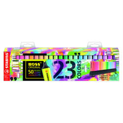 STABILO Szövegkiemelő készlet, 2-5 mm, STABILO Boss 50th Birthday 23 klf szín (7023-01-5) - toptoner