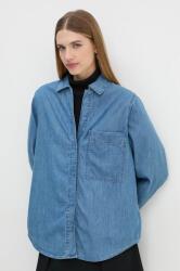 Benetton farmering női, galléros, regular, 5FV6DQ096 - kék M