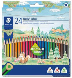 STAEDTLER Színes ceruza készlet, háromszögletű, STAEDTLER " Noris Colour 187" , 24 különböző szín
