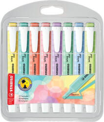 STABILO Szövegkiemelő készlet, 1-4 mm, STABILO " Swing Cool Pastel" , 8 különböző szín