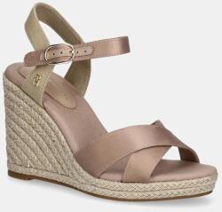 Tommy Hilfiger szandál SATIN HIGH WEDGE ESPADRILLE narancssárga, FW0FW08602 - bézs Női 40
