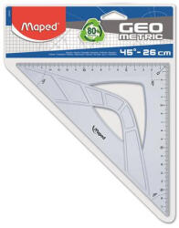 Maped Háromszög vonalzó, műanyag, 45°, 26 cm, MAPED " Geometric"
